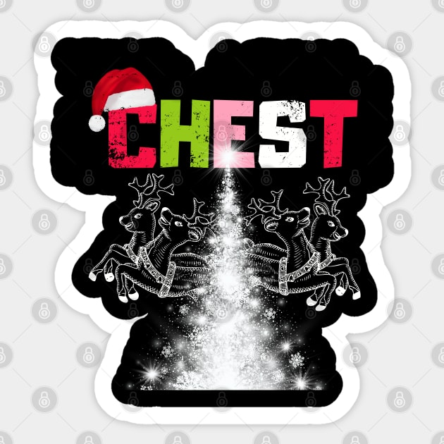 Chest Nuts Christmas Shirt Funny Matching Couple Chestnuts Sticker by click2print